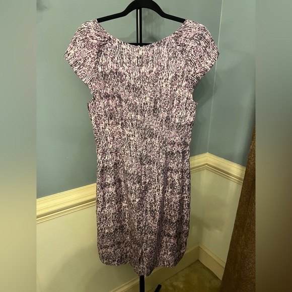 Banana Republic Purple and pink Midi Dress silk size 12 - Picture 2 of 4
